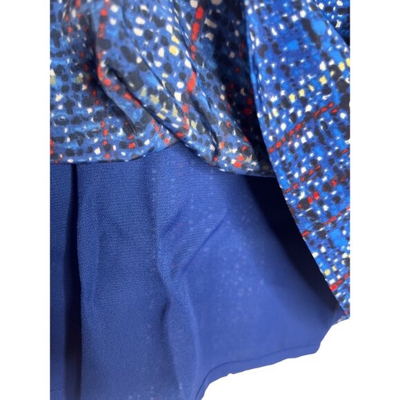 Ellen Tracy Women’s Skirt Size 12 Blue Red Black Pencil Work Career - Picture 7 of 9